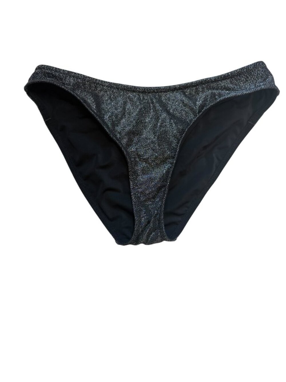 EUC Yitty by Fabletics Black Metallic Bikini Bottoms Small - Picture 1 of 2